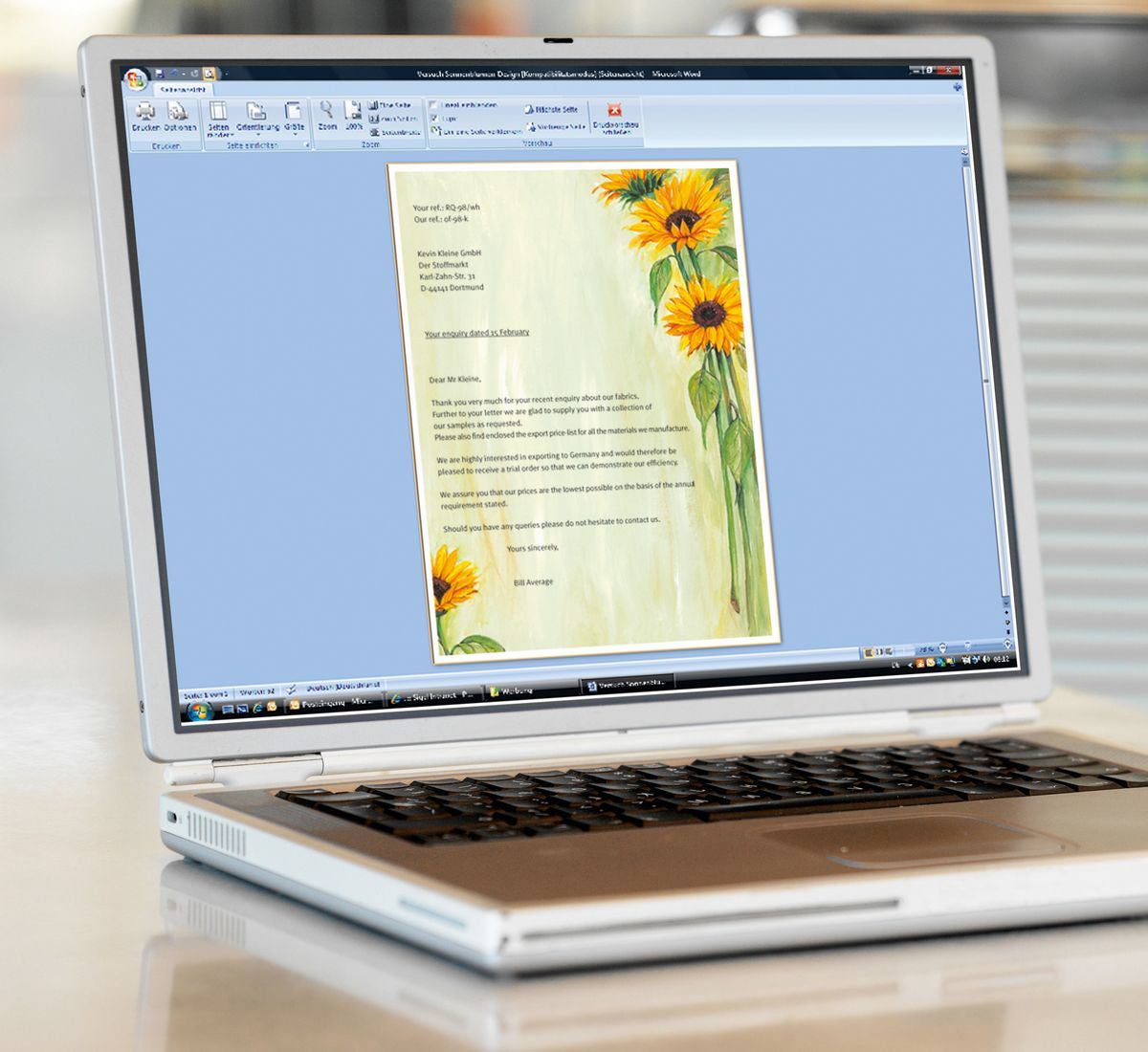 Sigel Designpapier Sunflower – A4, 90 g/m², 25 Blatt