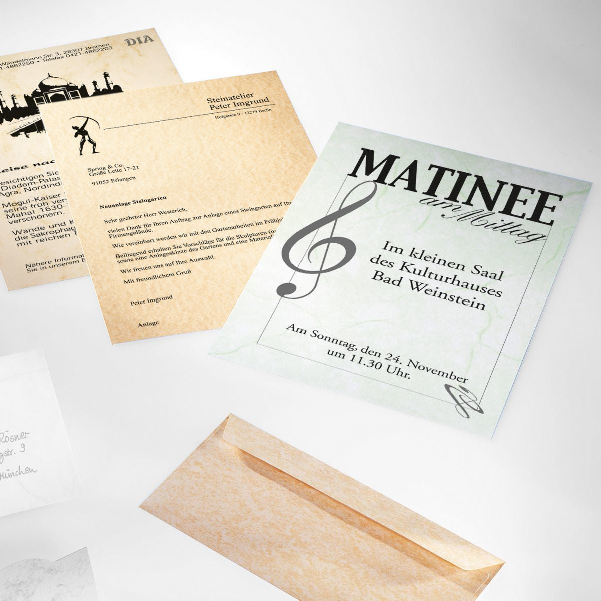 Sigel Marmorpapier Beige – A4, 200 g/m², 50 Blatt