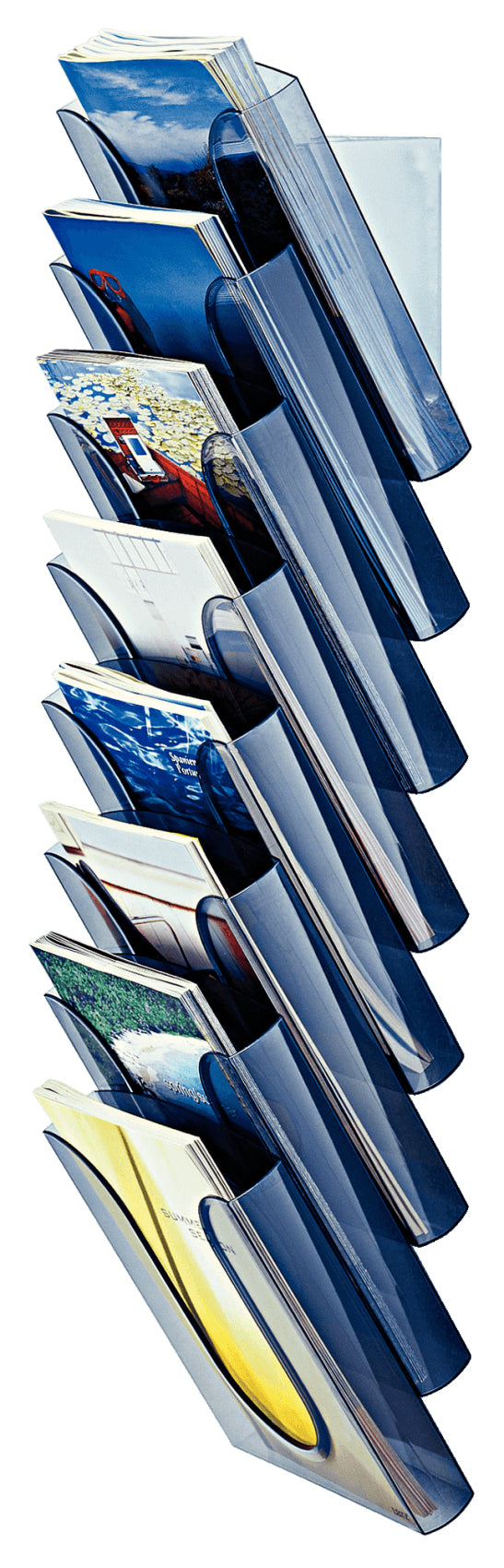 Leitz Prospekthalter (Tisch/Wand) Presenter Set – für A4, 4 Fächer, Polystyrol (PS), transparent