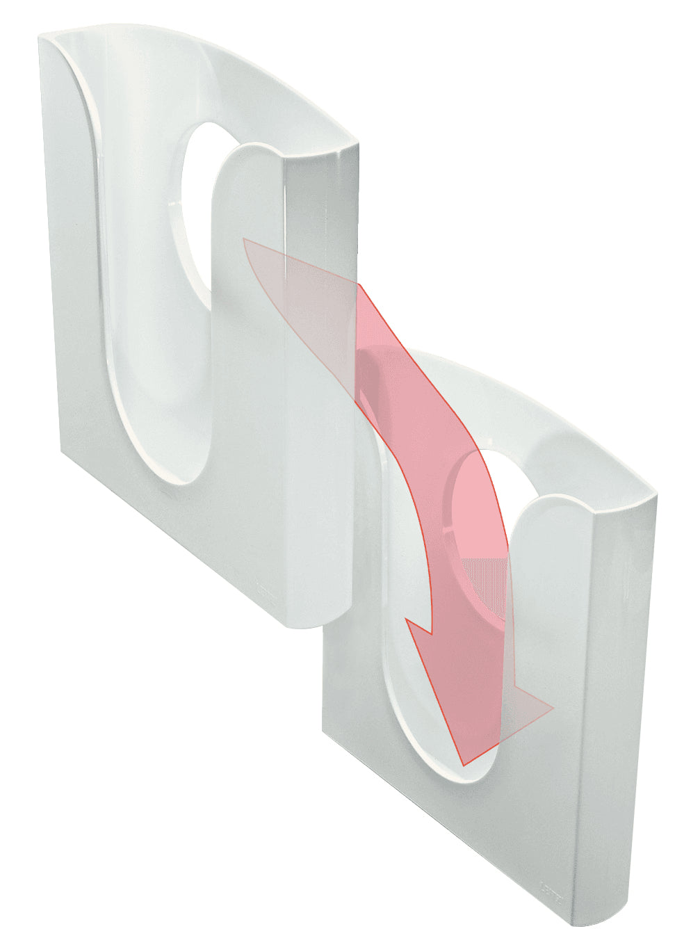 Leitz Prospekthalter (Tisch/Wand) Presenter Set – für A4, 4 Fächer, Polystyrol (PS), transparent