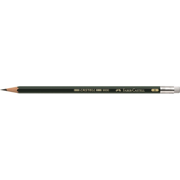 Faber-Castell 9000 Bleistift HB, sechseckig, grün