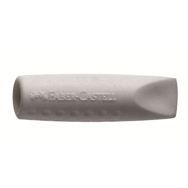 Faber-Castell Ersatzradierer Grip 2001 – für Bleistifte – 2er-Pack – Kunststoff – grau – 10 × 40 × 10 mm