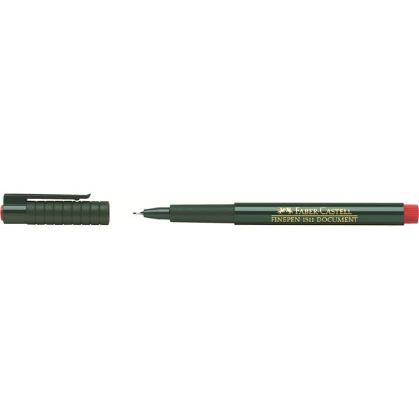 Faber-Castell Finepen 1511 Fineliner 0,4 mm – rot – dokumentenecht