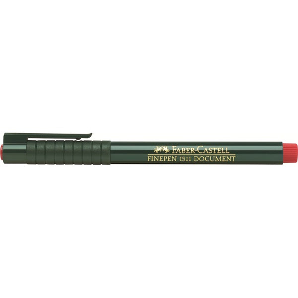 Faber-Castell Finepen 1511 Fineliner 0,4 mm – rot – dokumentenecht