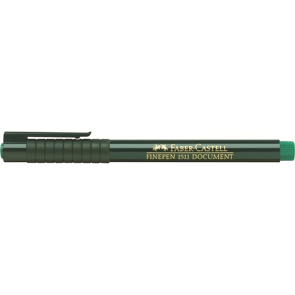 Faber-Castell Finepen 1511 Fineliner 0,4 mm – grün – dokumentenecht