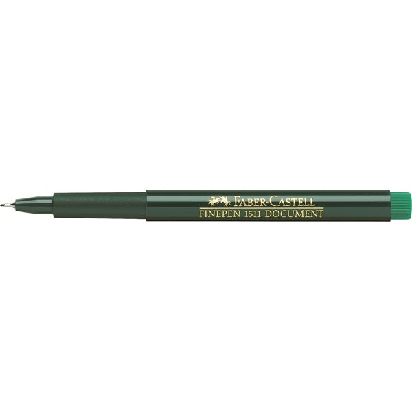 Faber-Castell Finepen 1511 Fineliner 0,4 mm – grün – dokumentenecht