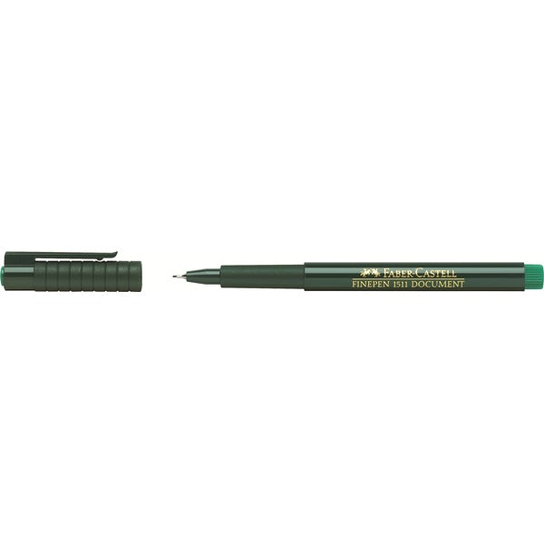 Faber-Castell Finepen 1511 Fineliner 0,4 mm – grün – dokumentenecht