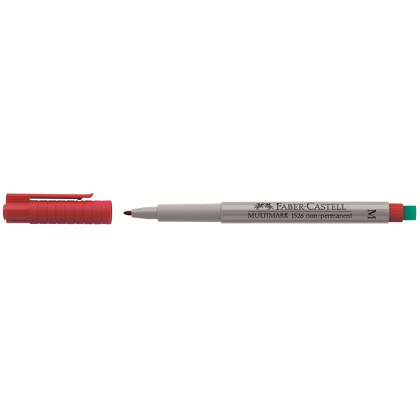 Faber-Castell OHP-Marker – rot, 10 Stk., feucht abwischbar – für Folien & glatte Oberflächen