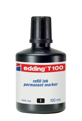 Edding Nachfüllfarbe für Edding Permanent Marker – wasserfest, lichtbeständig, geruchsarm, 100 ml