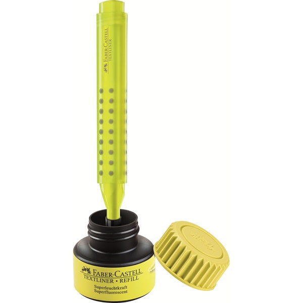 Faber-Castell Nachfülltinte für Textliner Grip Marker 1543 und 1546 – Gelb, 1–5 mm, 30 ml
