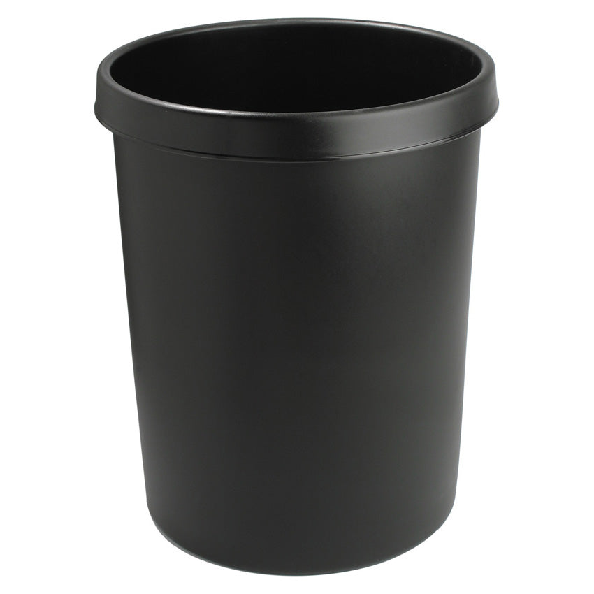 Helit Papierkorb – 45 l – Kunststoff, Schwarz – Ø 390 × H 480 mm