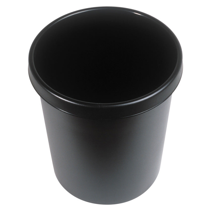 Helit Papierkorb the german – 30 l – Kunststoff, schwarz – Ø 350 × H 410 mm