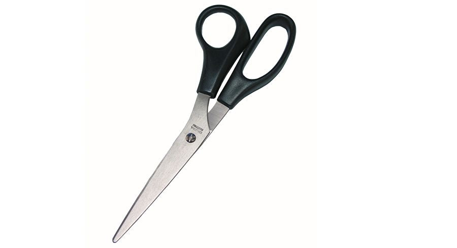 Wedo Universalschere – 21,0 cm, Stahl, für Rechts- und Linkshänder, spitz, Kunststoffgriffe, schwarz