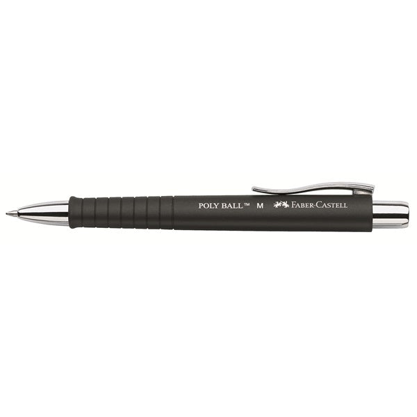 Faber-Castell Poly Ball 241199 Kugelschreiber – Blau, Medium, Druck, Kunststoff, Schwarz, nachfüllbar