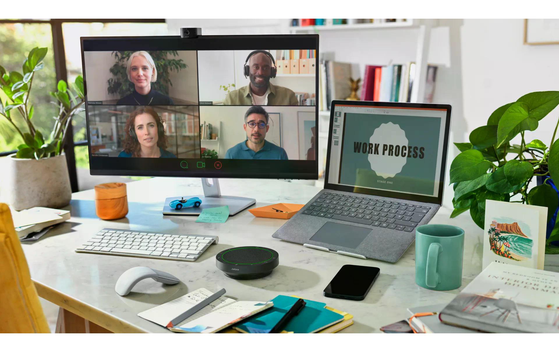 Jabra Speak2 55 Konferenzlautsprecher – USB/Bluetooth, USB‑C/A, für Microsoft Teams, Zoom, Google Meet