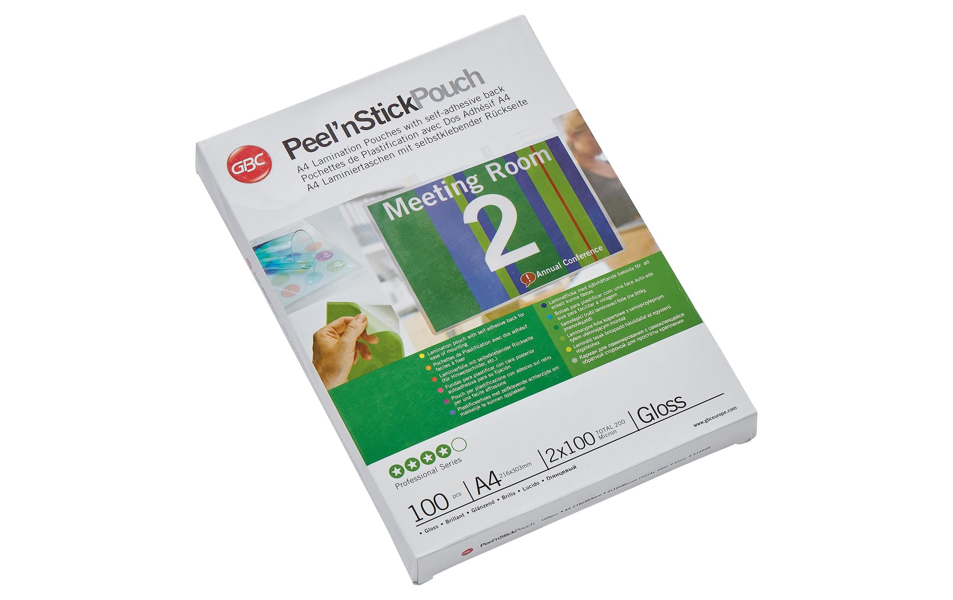 GBC Laminierfolie – Peel'n Stick, A4, glänzend
