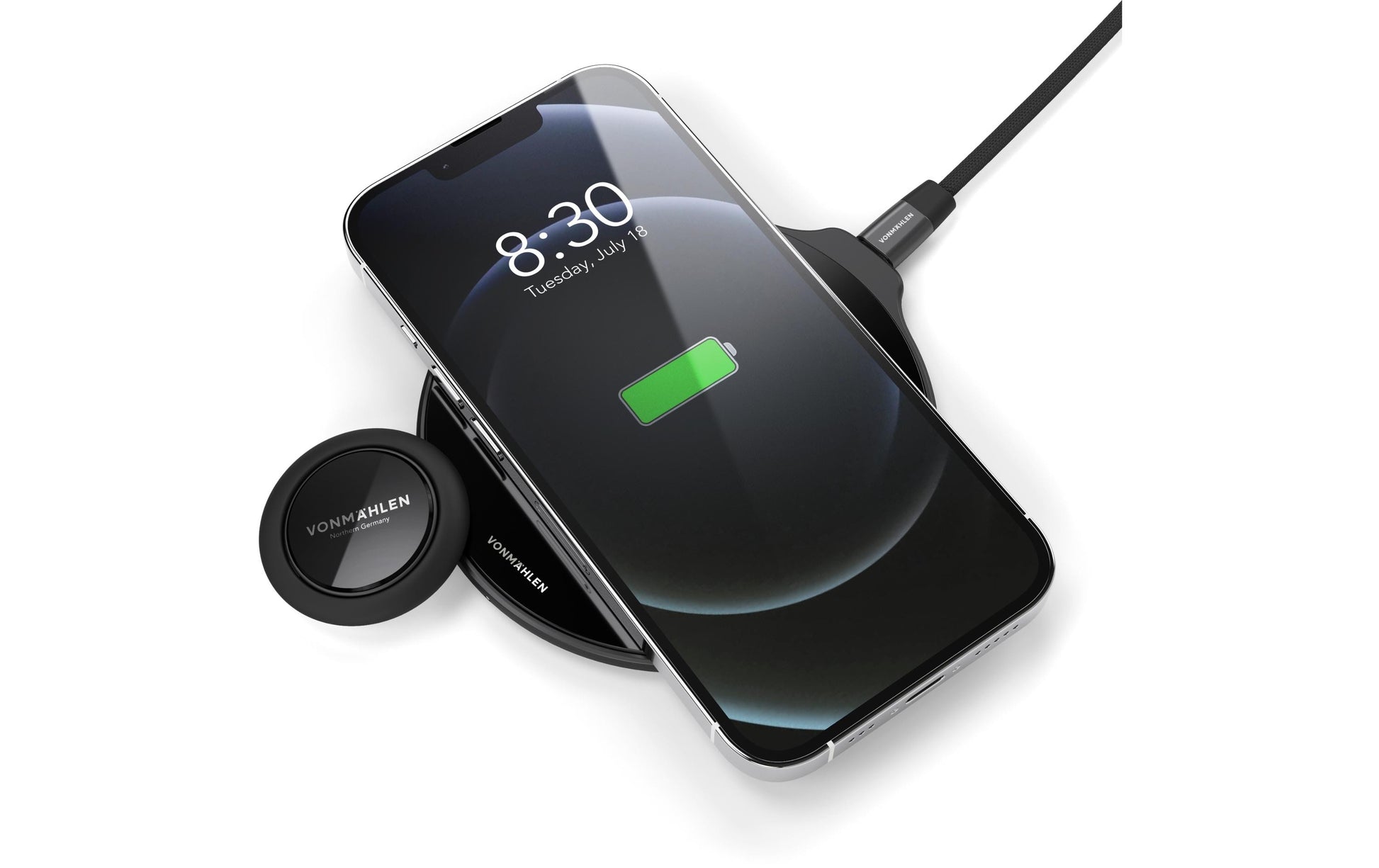 Vonmählen Backflip Pure Black – Smartphone-Griff – magnetisch, mit Klebekissen, für Smartphones