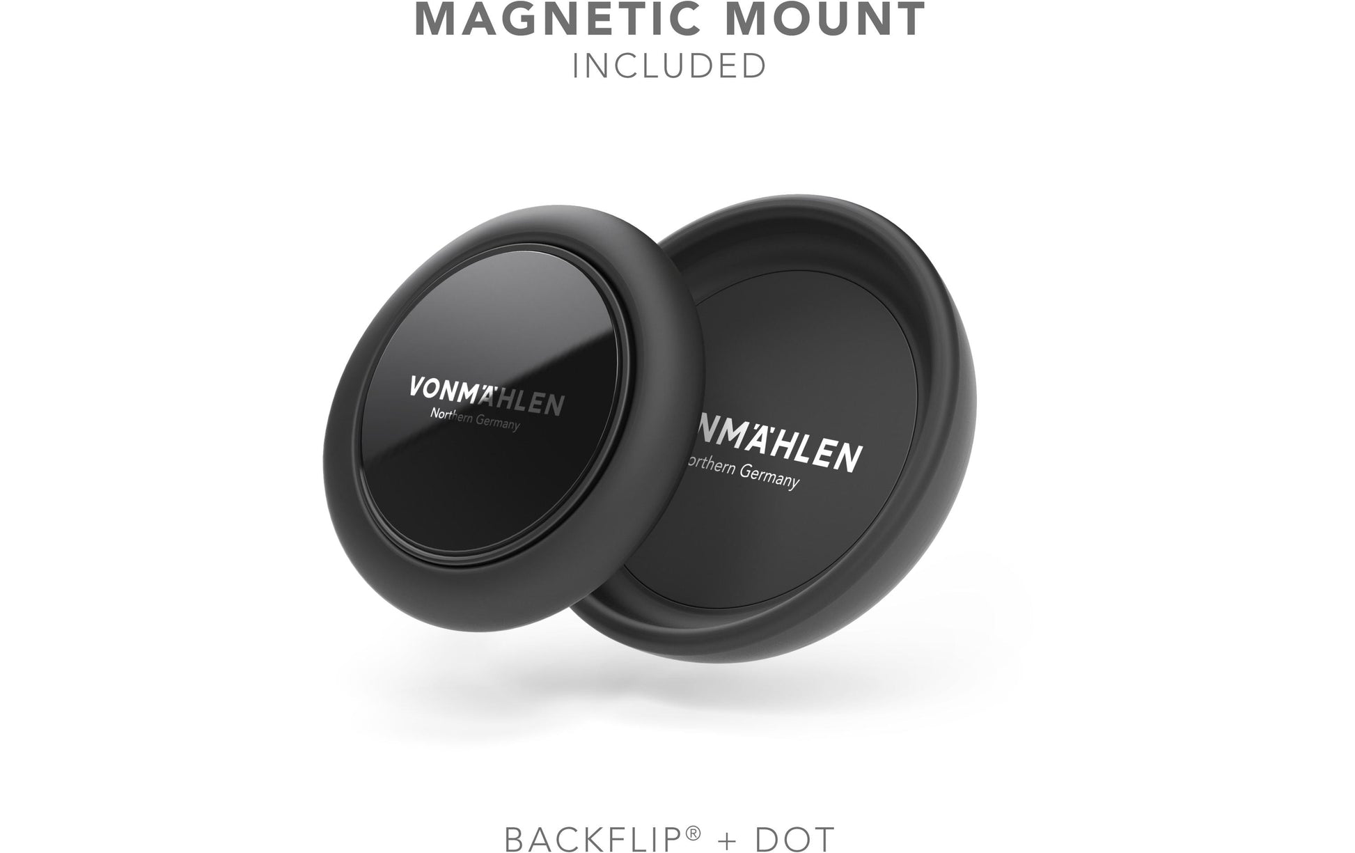Vonmählen Backflip Pure Black – Smartphone-Griff – magnetisch, mit Klebekissen, für Smartphones