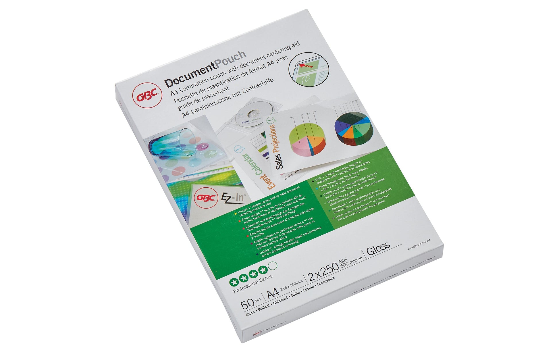 GBC Laminierfolien A4, glänzend – 250 µm, 50 Stk.