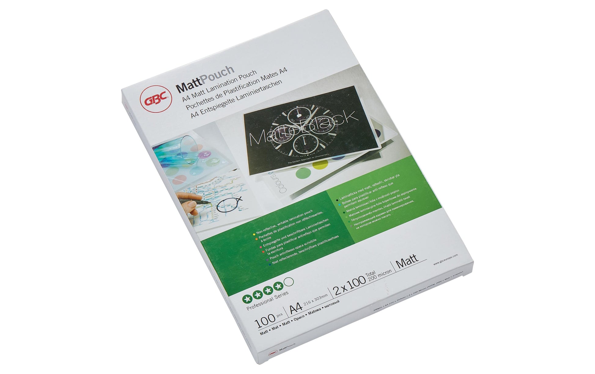 GBC Laminierfolien A4, matt – 100 µm, 100 Stk.