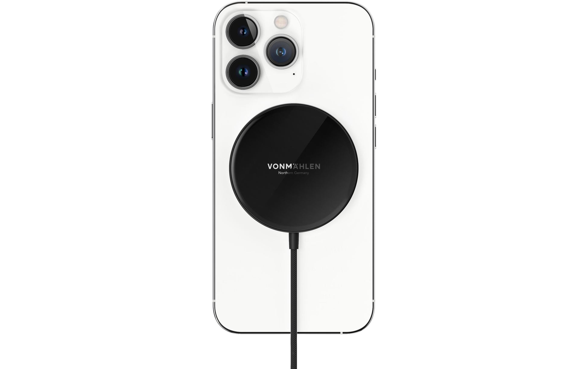 Vonmählen Aura Mini Ladegerät – 15 W, 1× USB-C, Qi, mit Kabel (1,5 m) – für iPhone ab Reihe 12