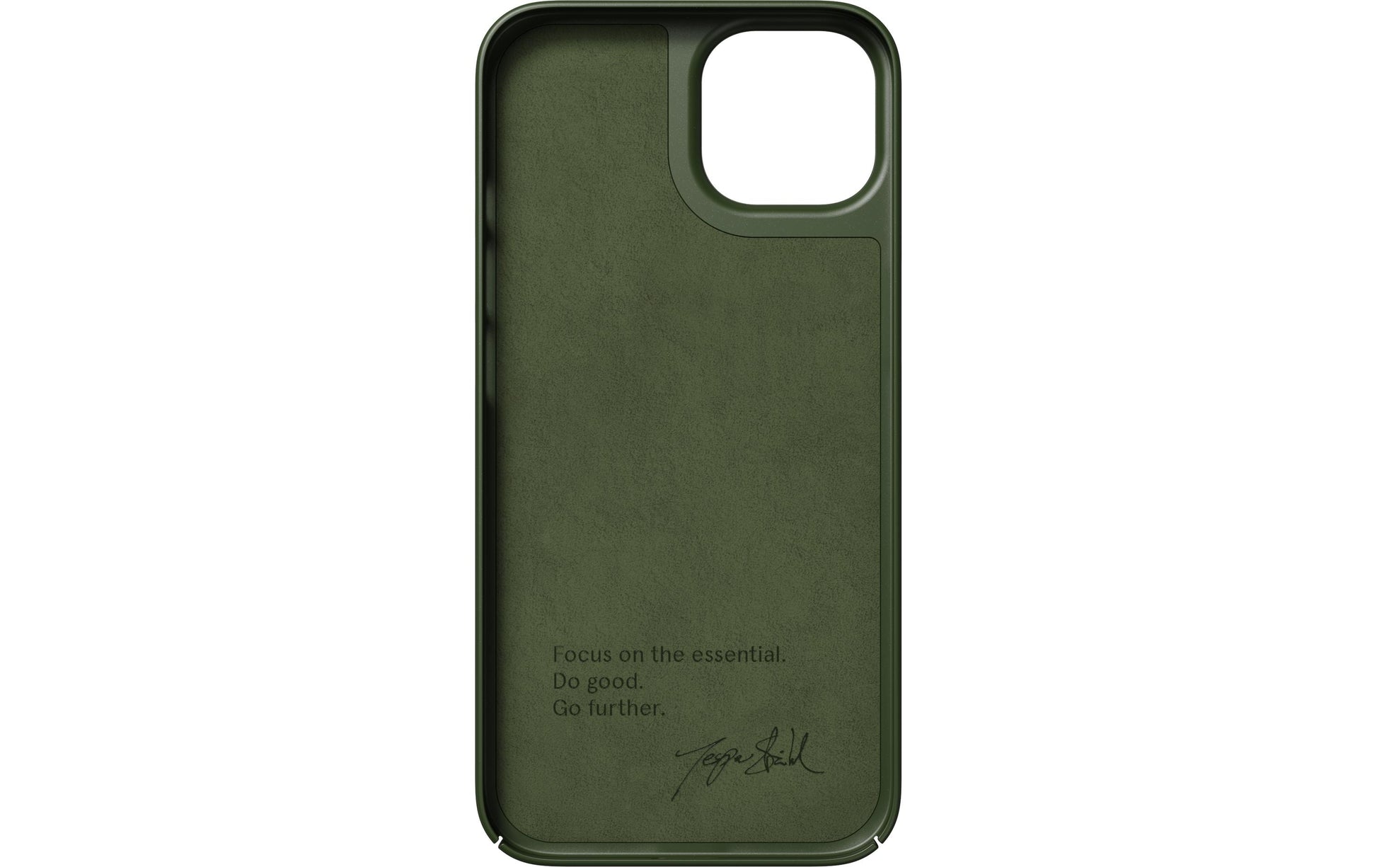 Nudient Thin Case Backcover – für Apple iPhone 14 – MagSafe, Recycling-Kunststoff, Kiefern-Grün