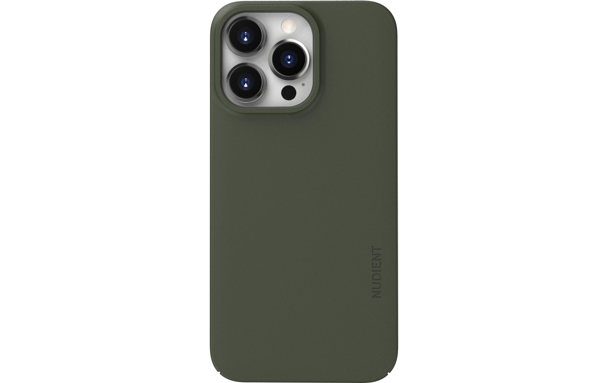 Nudient Thin Case – Backcover – für Apple iPhone 13 Pro, MagSafe, Recycling-Kunststoff, Pine Green