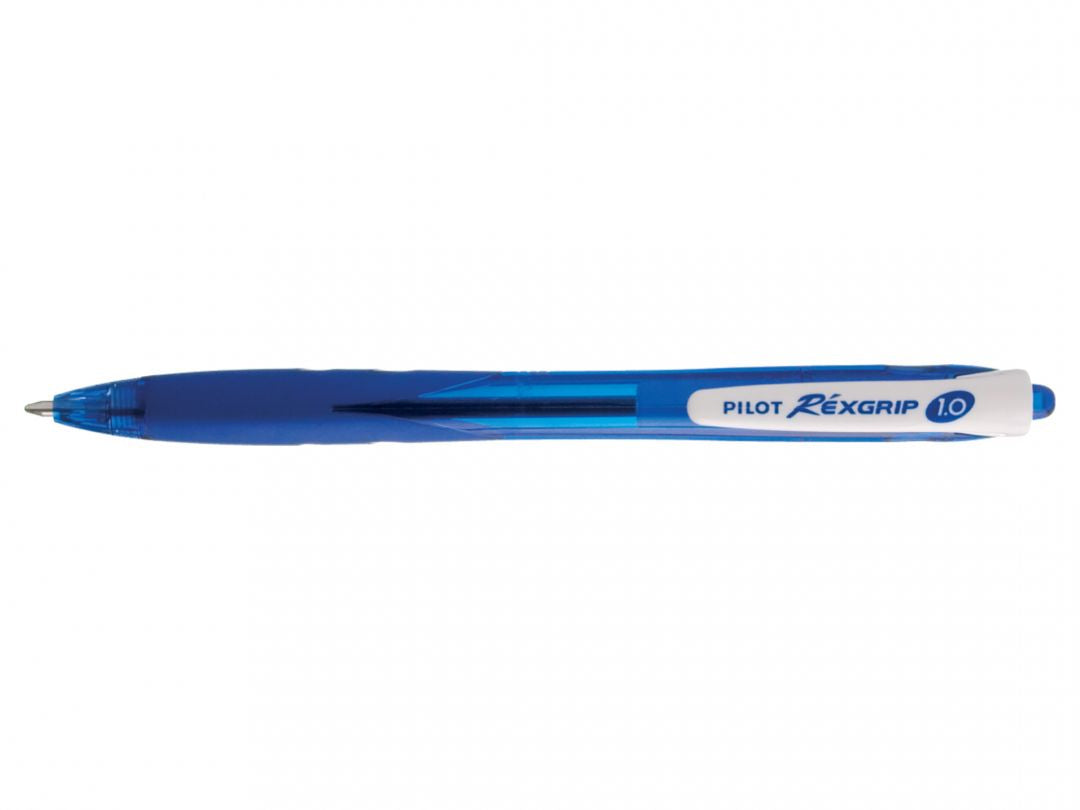 Pilot Rexgrip Kugelschreiber – Blau, Spitze 1 mm, Druckmechanik, Kunststoff, nachfüllbar