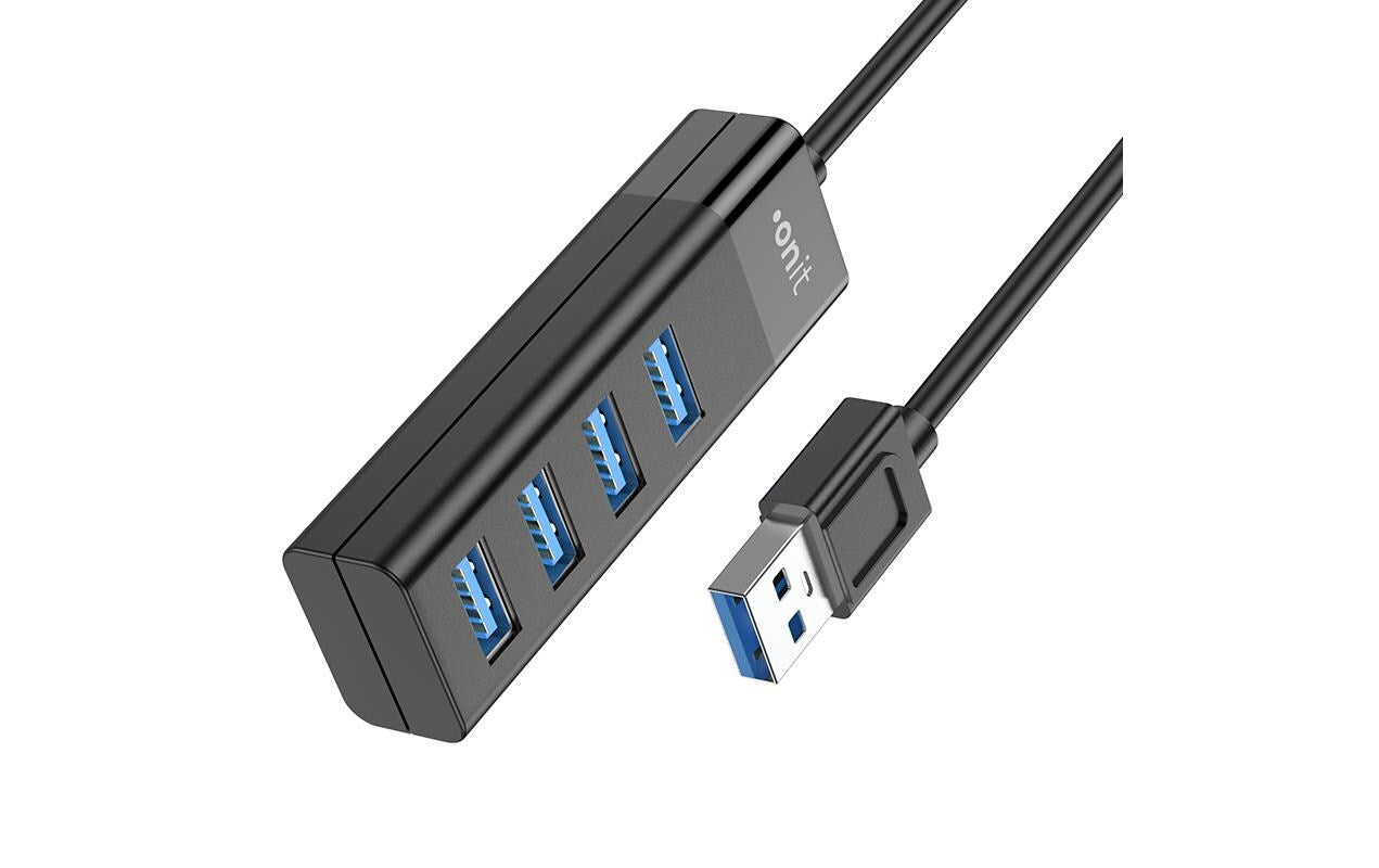 ONIT F00836 USB-Hub – USB 3.0, 4× USB-A, für Windows/Mac/Linux