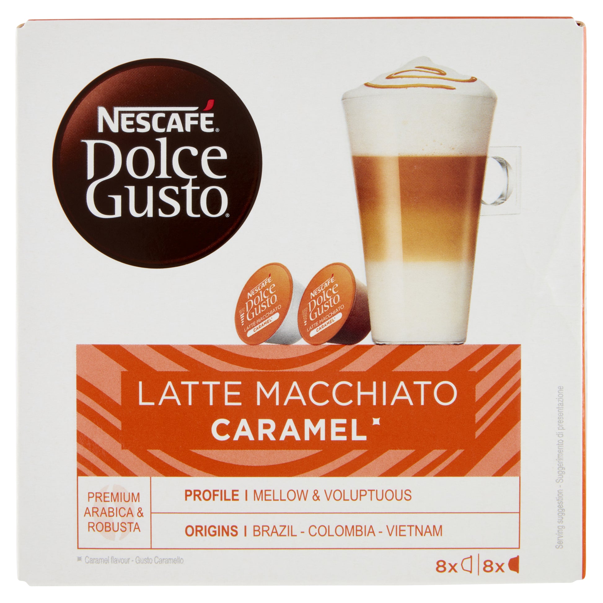 Nescafé Latte Macchiato Caramel – Kapseln für Dolce Gusto – 8 Kapseln