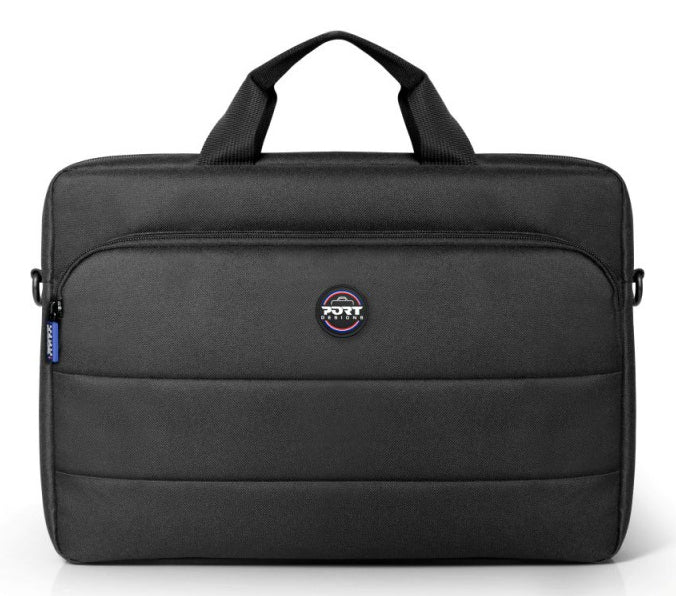 Port Designs ECO PORTLAND II Notebook-Tasche bis 16" – abnehmbarer Schultergurt, Fronttasche – Schwarz