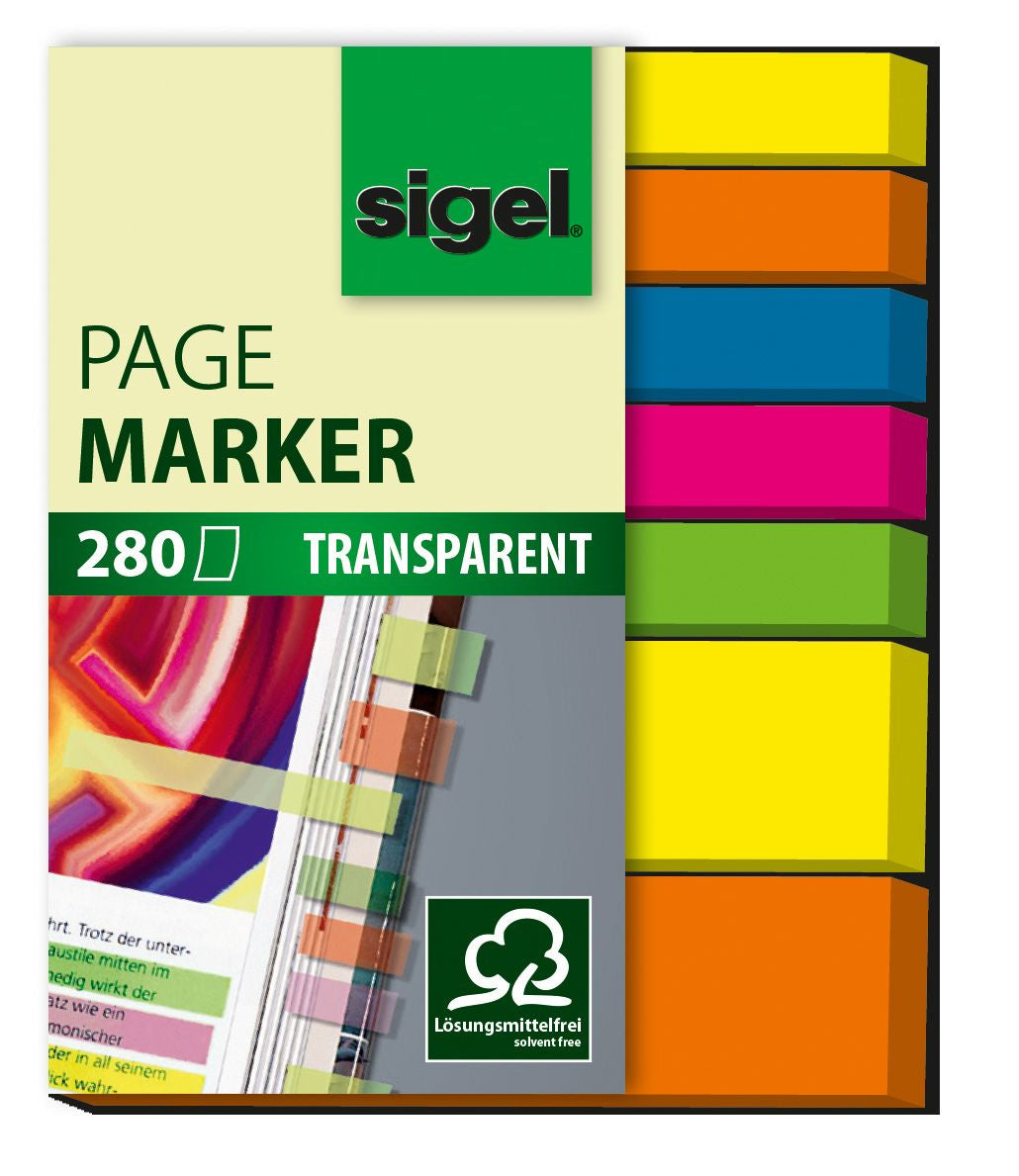 Sigel Markierstreifen/Index – 50 × 6 mm, 50 × 12 mm – sortiert, 280 Stück