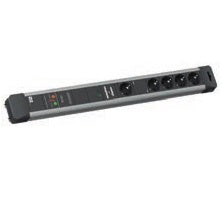 Bachmann CONNECTUS Steckdosenleiste, 5×CEE7/3, 2 m, Eingang CEE7/7 – schwarz