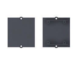 Bachmann Blindmodul mit Schraubkappe und 2 Schrauben – schwarz