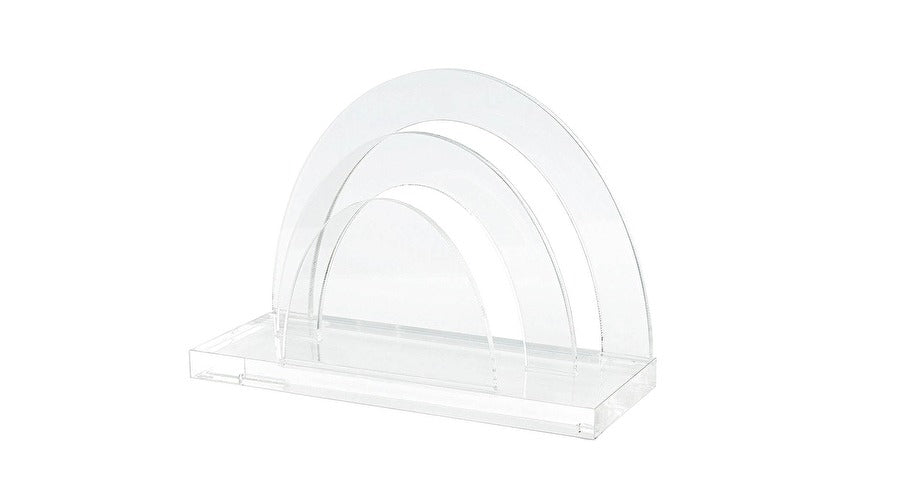Wedo CRISTALLIC 603016 Stehsammler – 2 Fächer, transparent, Acryl, B 120 × H 170 × T 68 mm