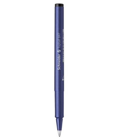 Schneider Schreibgeräte Schneider Topball 847 – Tintenroller, mit Kappe, 0,5 mm, Schwarz
