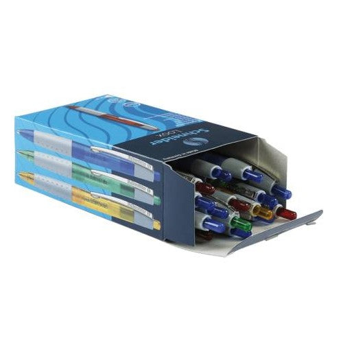 Schneider Schreibgeräte Schneider Loox Kugelschreiber – 20er Pack, Blau, Spitze 0,5 mm, Druck, Kunststoff, dokumentenecht, nachfüllbar