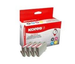 Kores G1712KIT Tintenpatronen-Multipack, Schwarz/Cyan/Magenta/Gelb (Kompatibel) – für HP Photosmart D5460