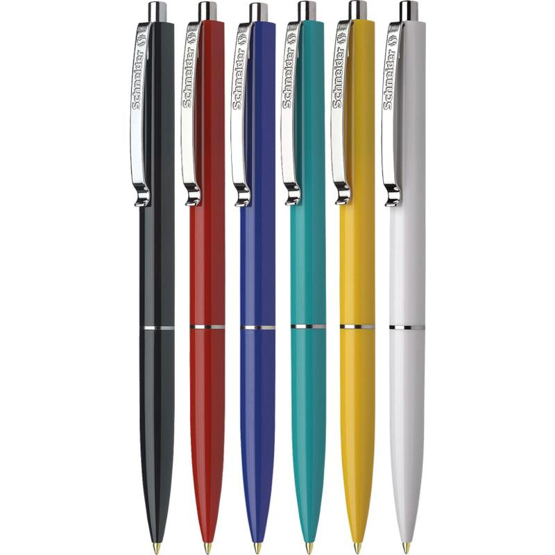 Schneider Schreibgeräte Schneider K15 Kugelschreiber – 50er Pack, sortierte Farben, Druckmechanismus, nachfüllbar