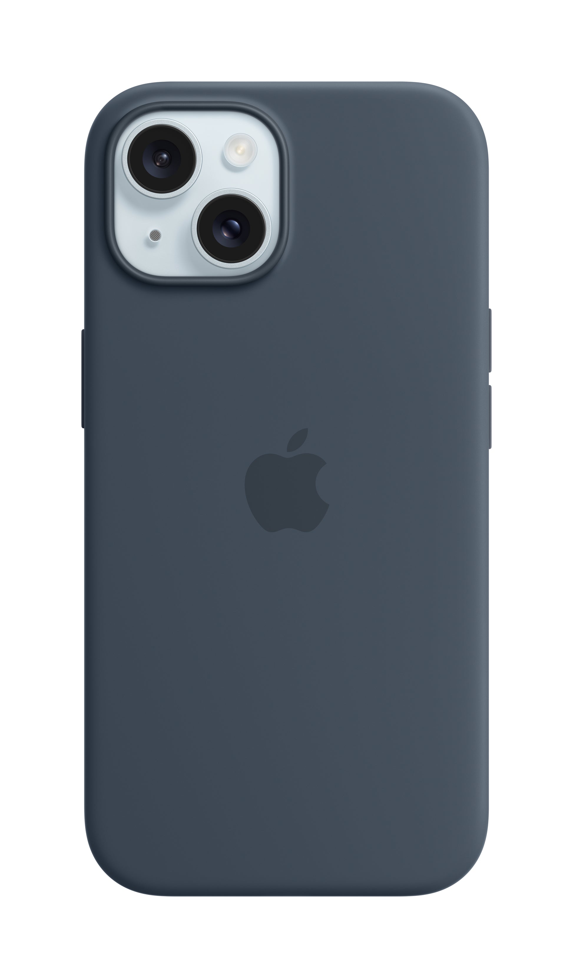 Apple Backcover – für Apple iPhone 15, MagSafe, Mikrofaser+Silikon, Sturmblau