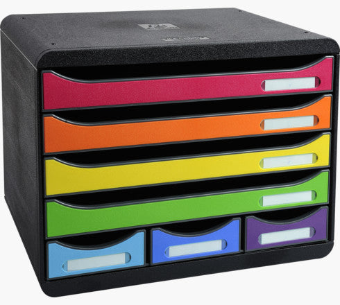 Exacompta Store Box Maxi – 7 Schubladen, 27,1 cm, Schwarz