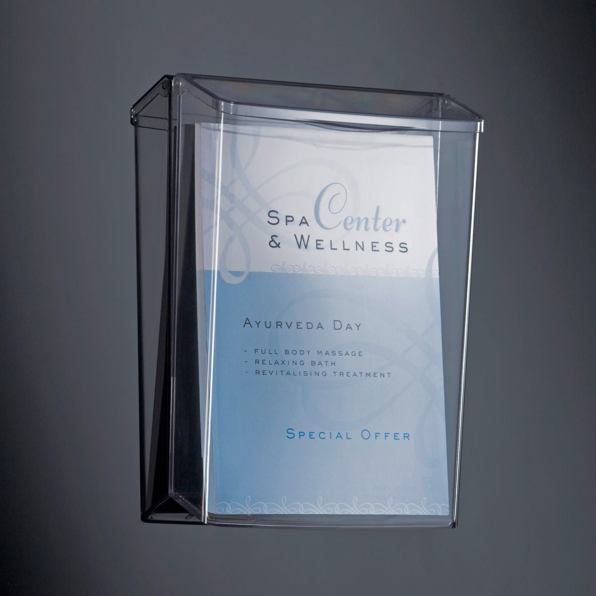 Sigel Wandprospekthalter – zur Wandmontage, Acryl, transparent, 247 × 339 mm – für A4