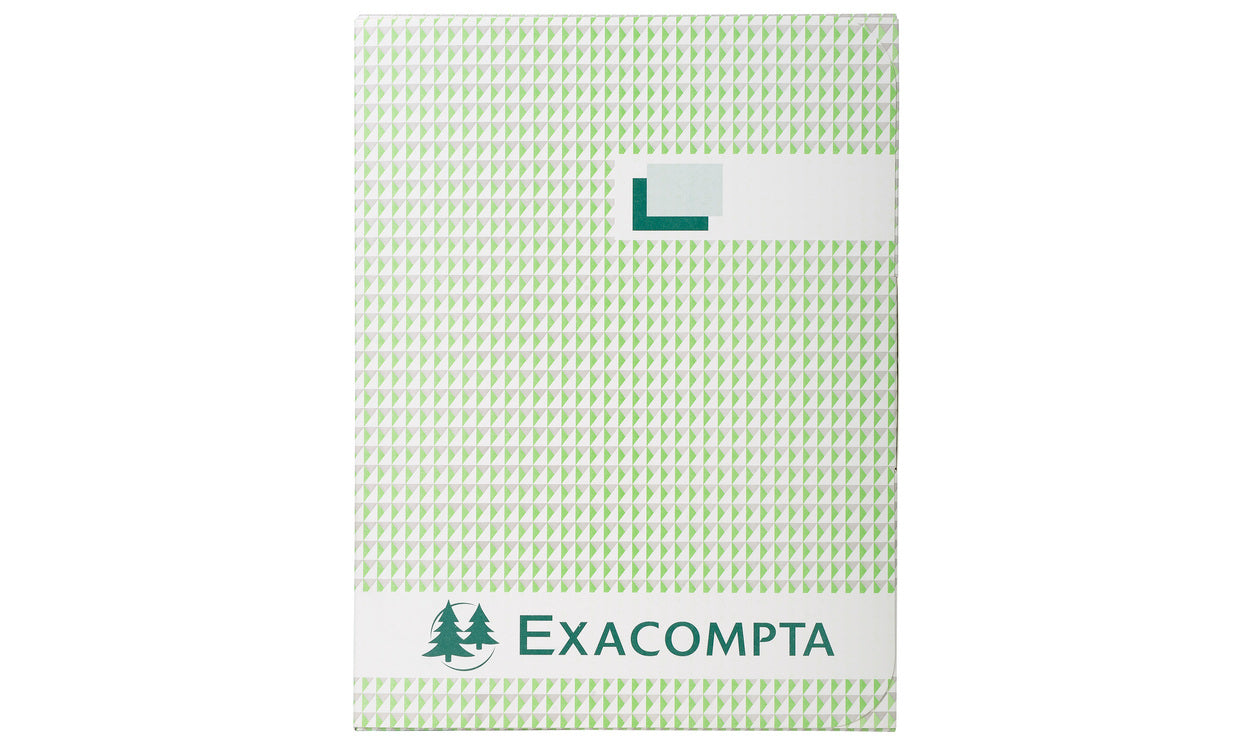 Exacompta Notizblock – A4 – kariert – 500 Blatt – 110 g/m² – Hardcover, paginiert, schwarz