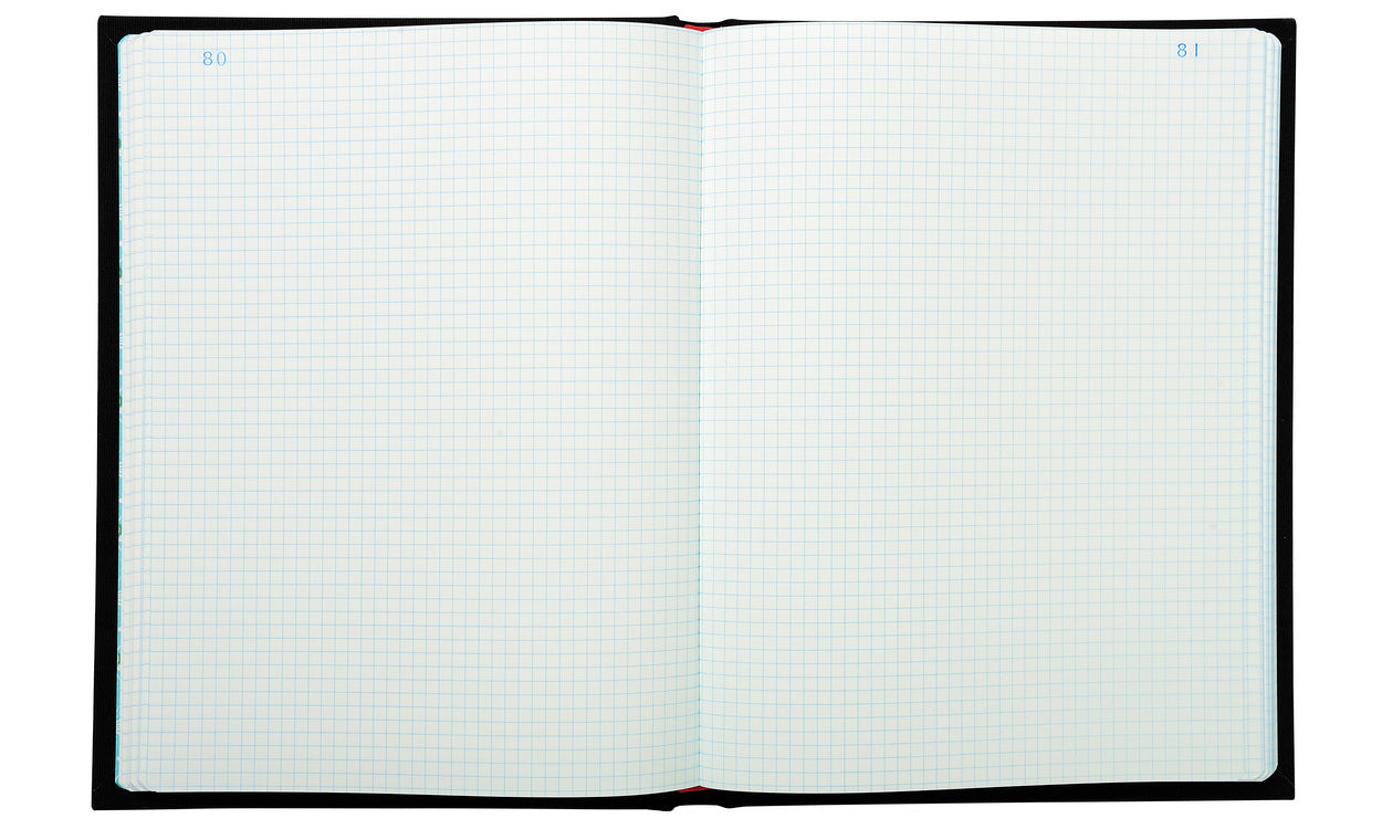 Exacompta Notizblock – A4 – kariert – 500 Blatt – 110 g/m² – Hardcover, paginiert, schwarz