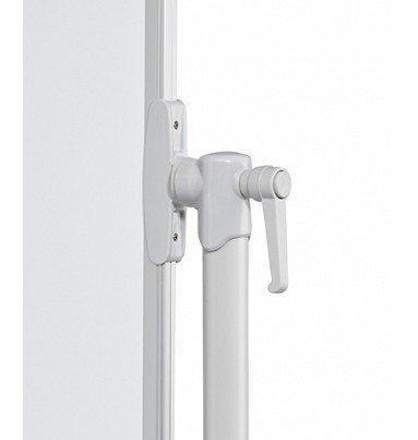 Franken Whiteboard – 150 × 193 cm, Emaille, magnetisch, Alu-Rahmen, mit Ständer, drehbar, inkl. Rollen