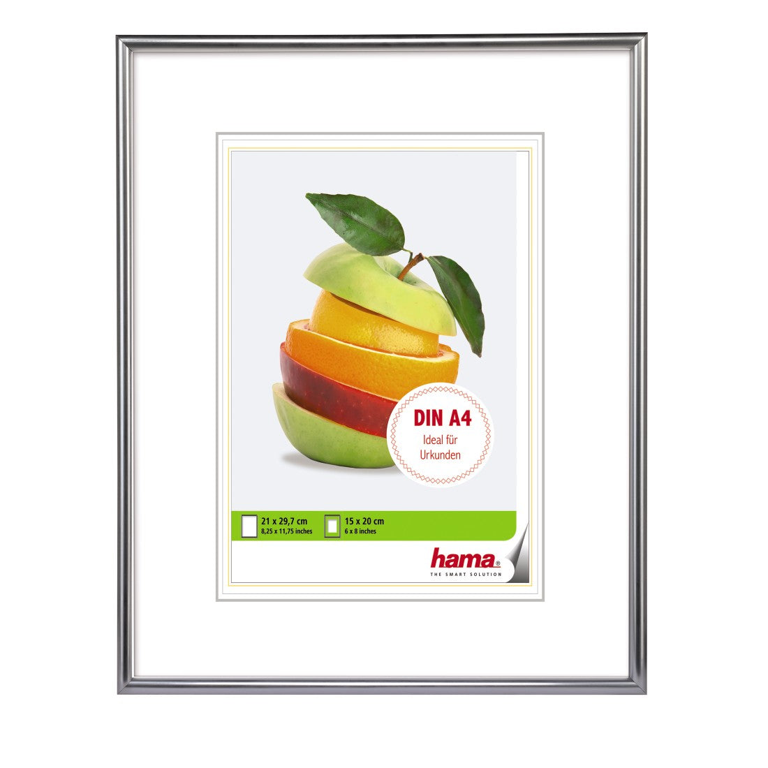 Hama Bilderrahmen – für 15 × 20 cm – Kunststoff, silber