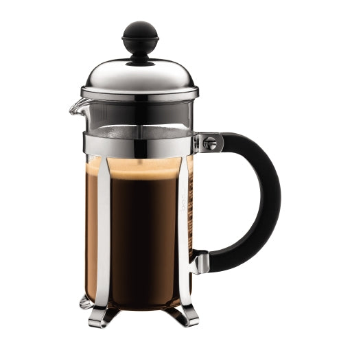 Bodum Chambord French Press / Kaffeebereiter – 0,35 l, 3 Tassen, Glas/Edelstahl