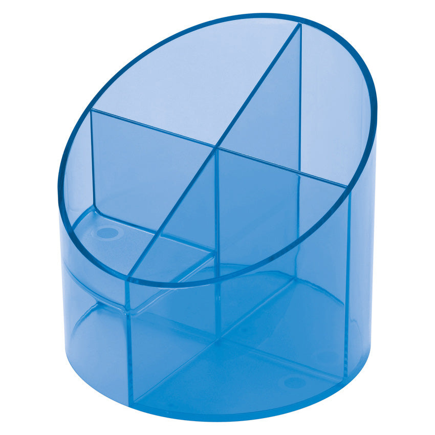Helit Stiftschlaufe – Kunststoff, Blau Transparent, 110 × 109 mm