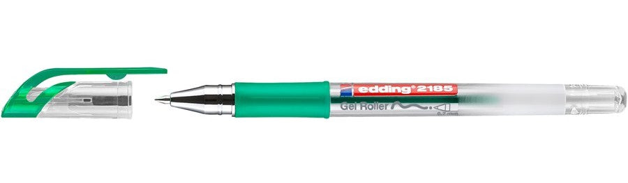 Edding Cristall Jelly 2185 Gelschreiber, Kappe – Grün, Spitze 0,7 mm, dokumentenecht, 1 Stk.