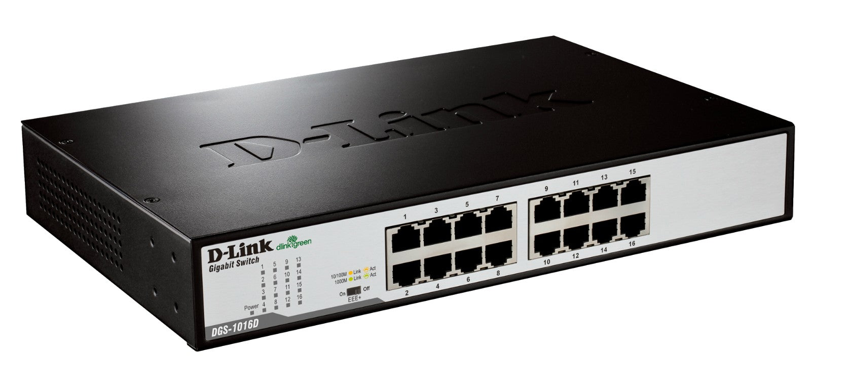 D-Link DGS-1016D – Switch (Unmanaged) – 16×GbE, 19" Rack